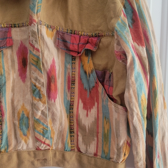 Vintage Southwestern jacket pier one color block size large multi color - Picture 4 of 6
